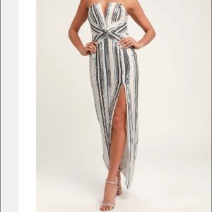 Multi Color Sequence Long Dress Size Small